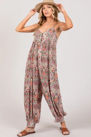 SAGE   FIG Multi Paisley Print Sleeveless Jumpsuit