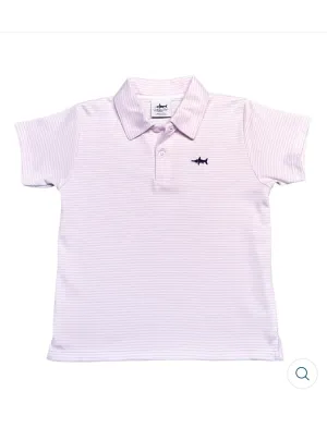 SALTWATER BOYS  POLO PINK STRIPE