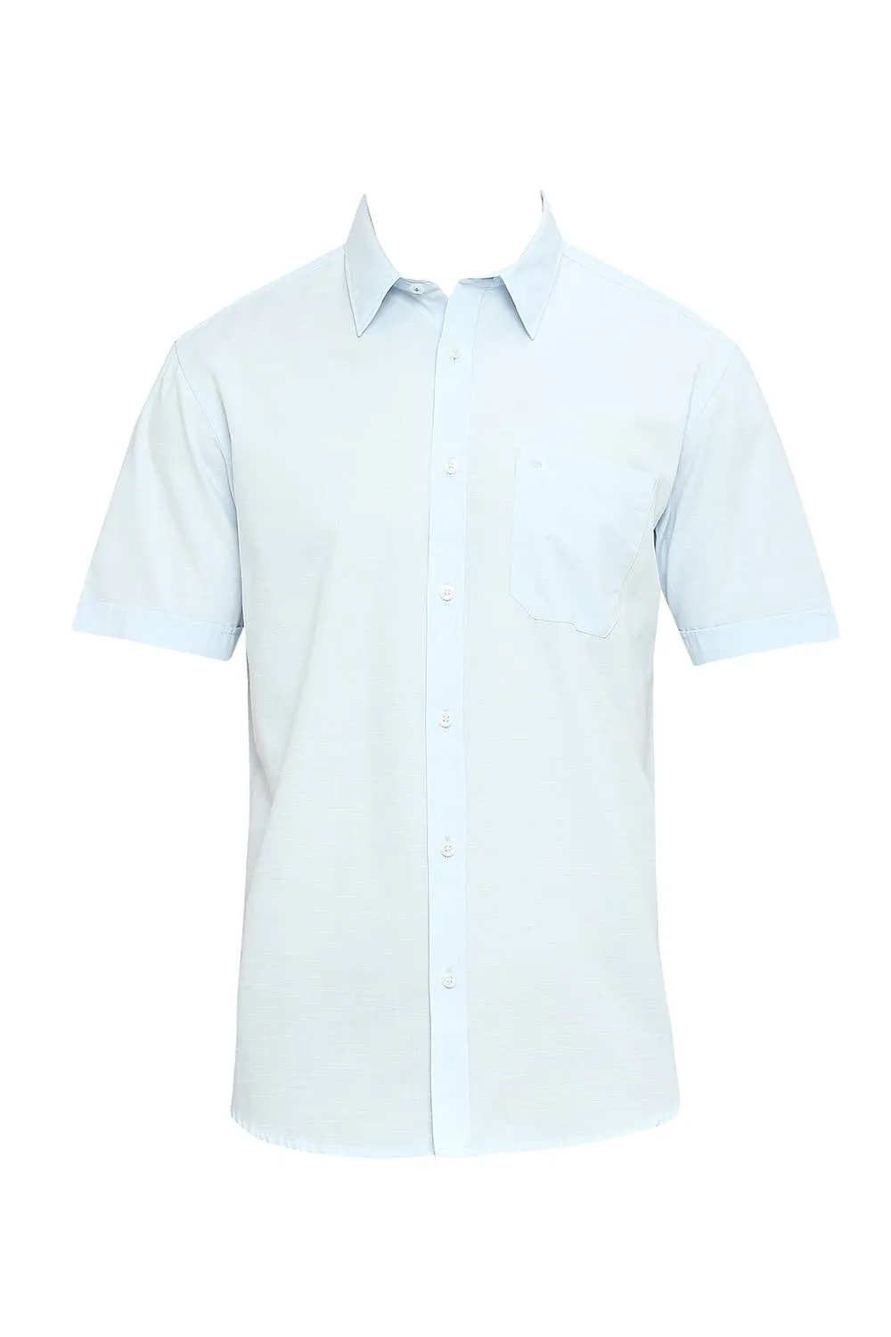 Slim Fit Cotton Slub Halfsleeves Shirt