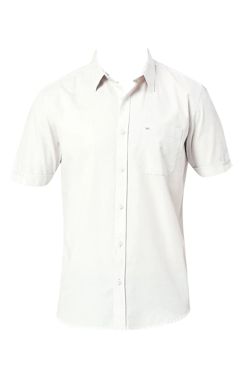 Slim Fit Cotton Slub Halfsleeves Shirt