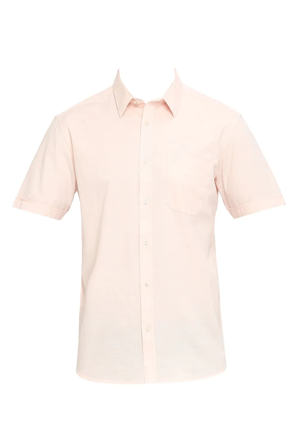 Slim Fit Cotton Slub Halfsleeves Shirt