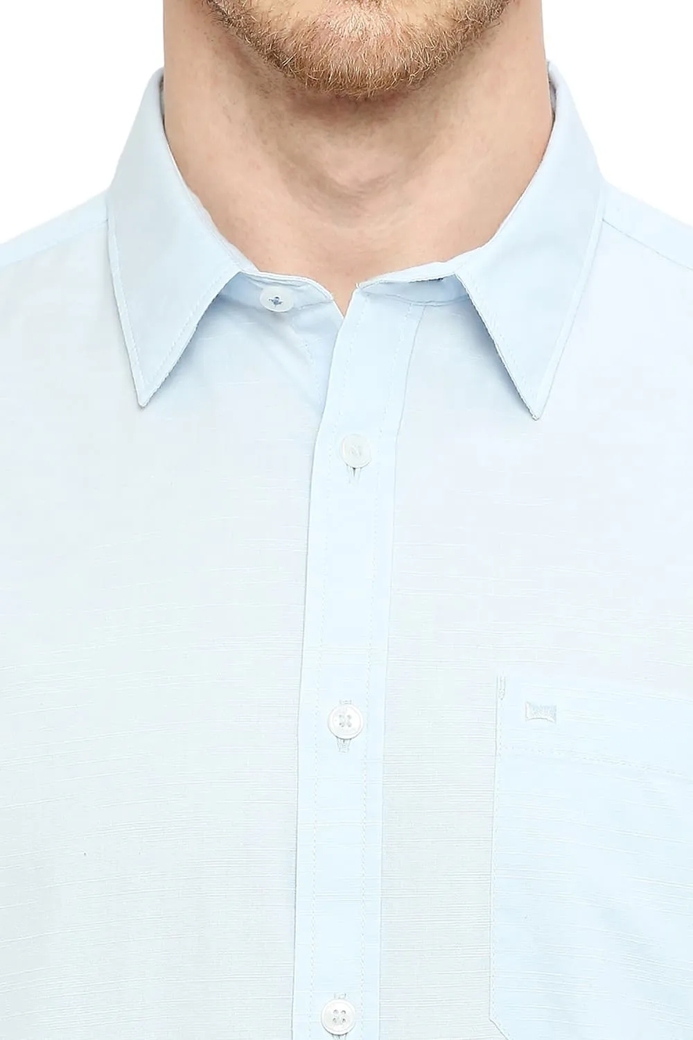 Slim Fit Cotton Slub Halfsleeves Shirt