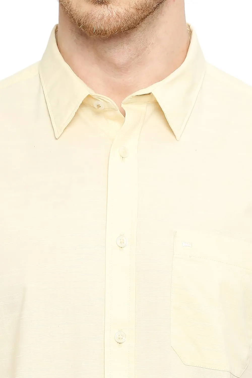 Slim Fit Cotton Slub Halfsleeves Shirt