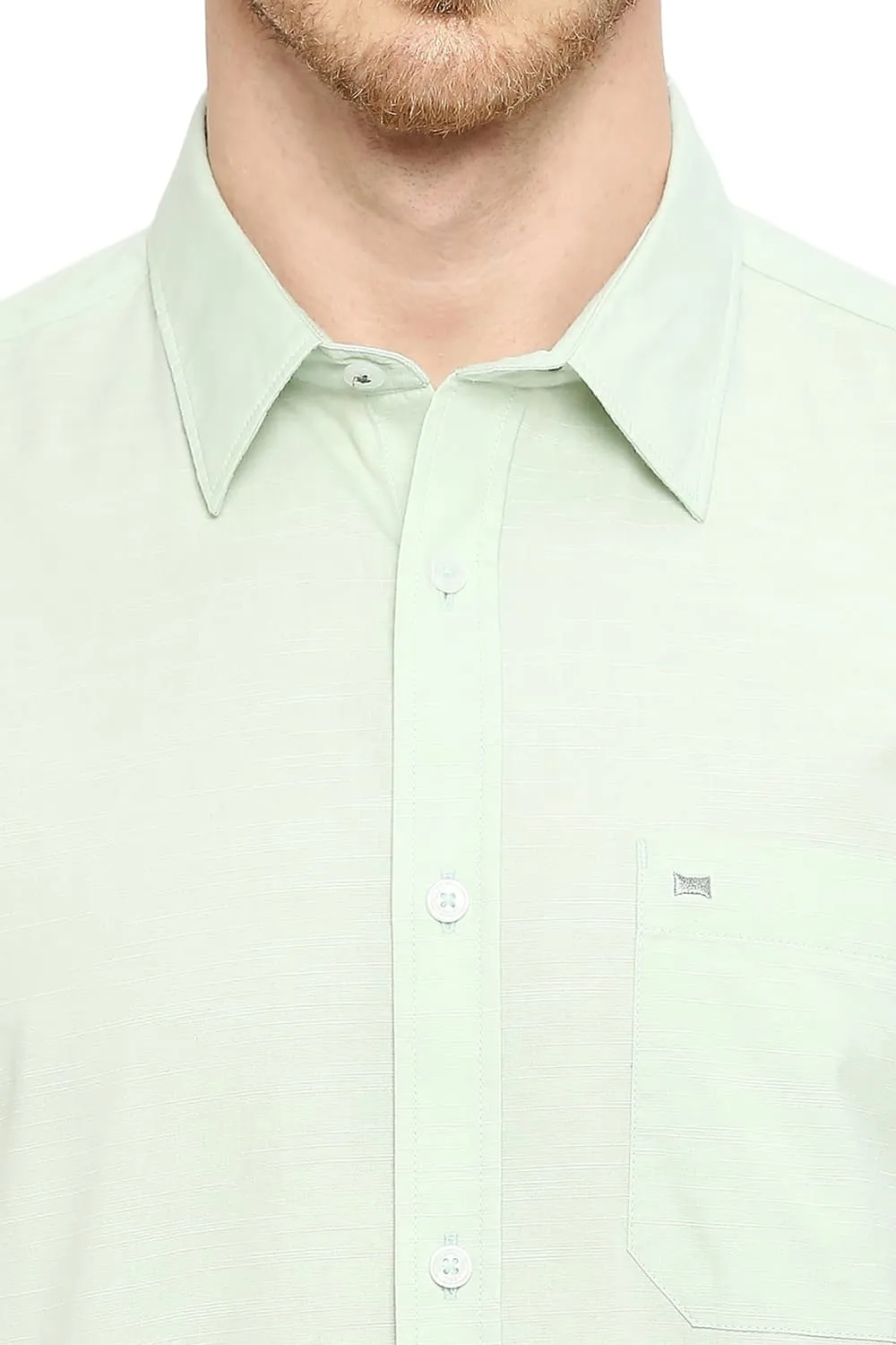 Slim Fit Cotton Slub Halfsleeves Shirt