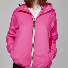 Sloane Pink Fluo Full Zip Packable Rain Jacket