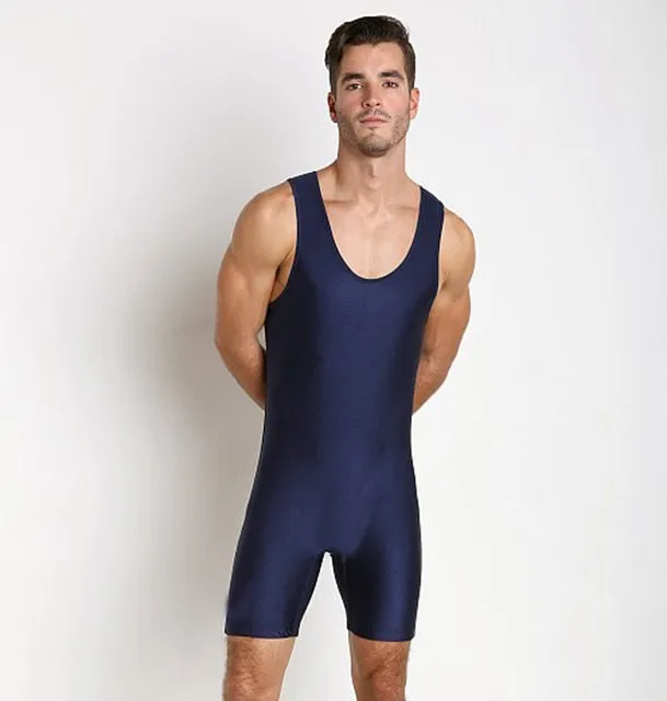 Solid Color Nylon Spandex Sport Unitard