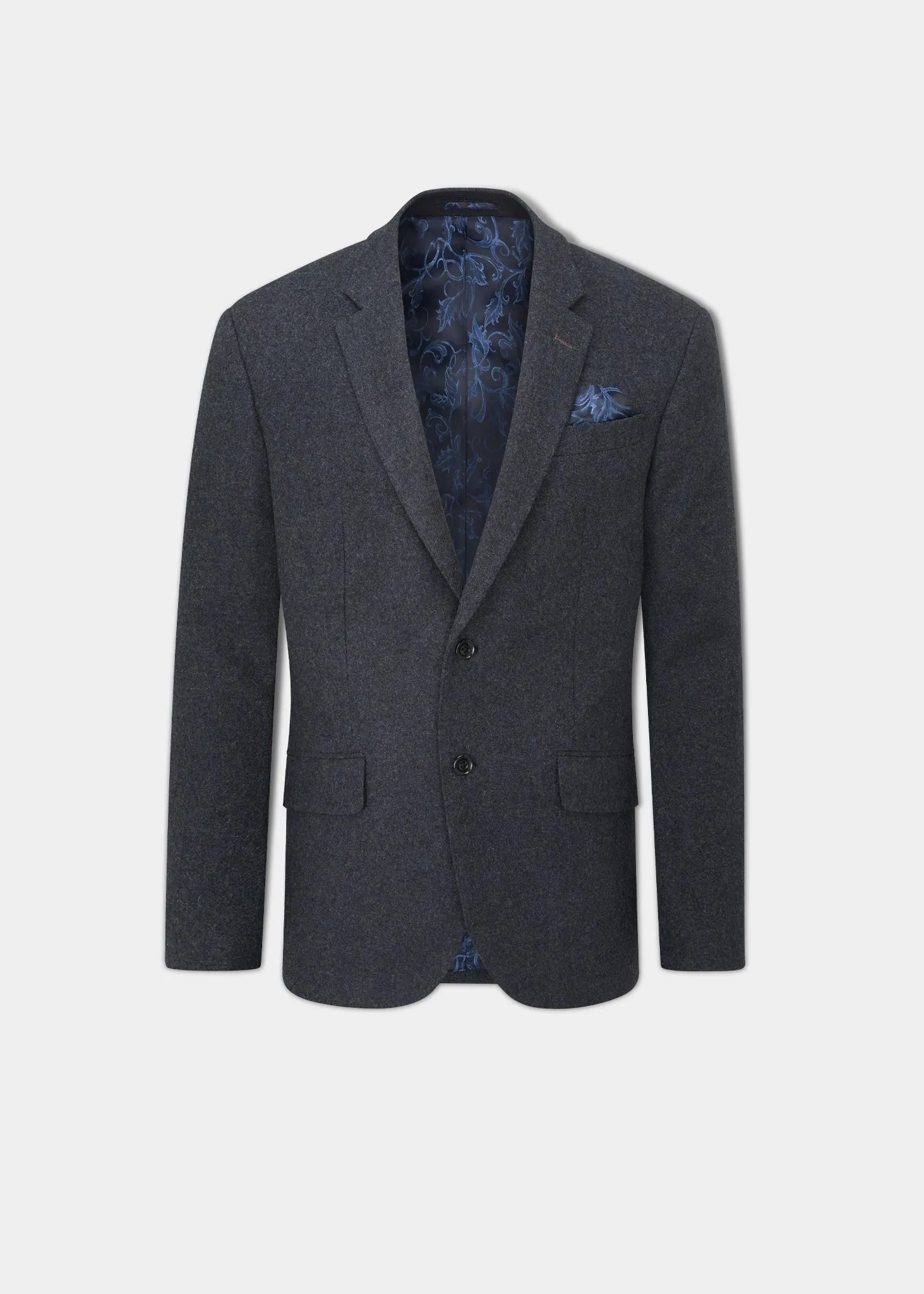 Surrey Tweed Lined Blazer In Blue - Regular Fit