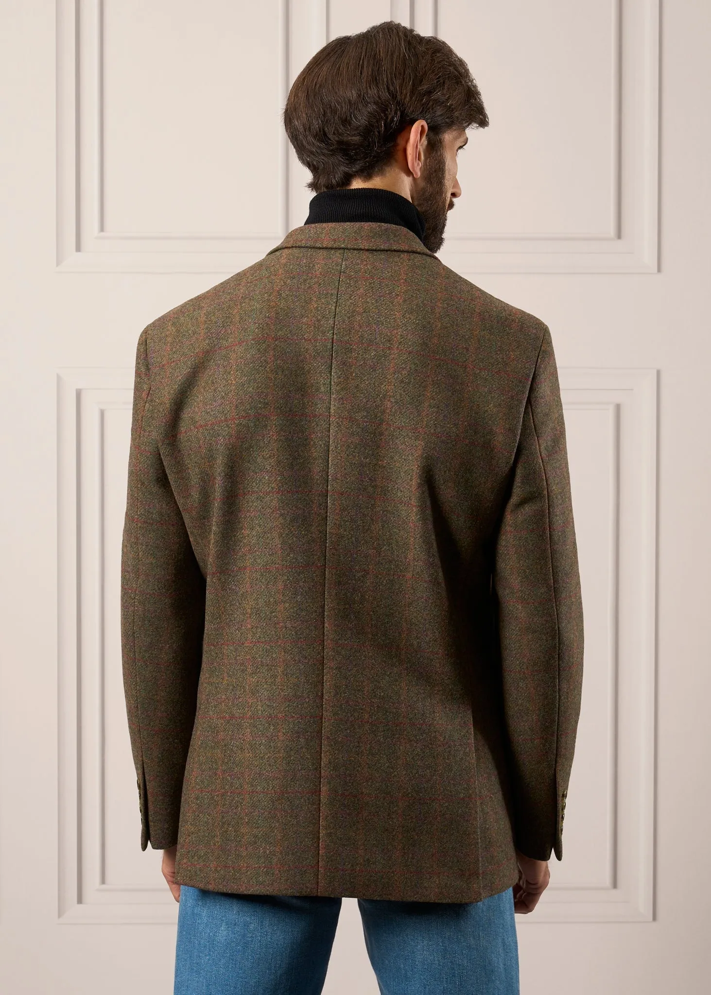 Surrey Tweed Lined Blazer In Hemlock - Regular Fit