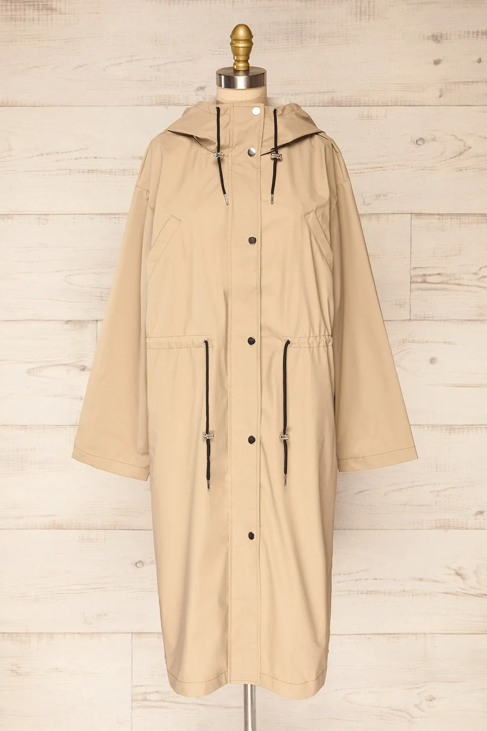 Tchekaline | Oversized Hooded Raincoat w/ Drawstring