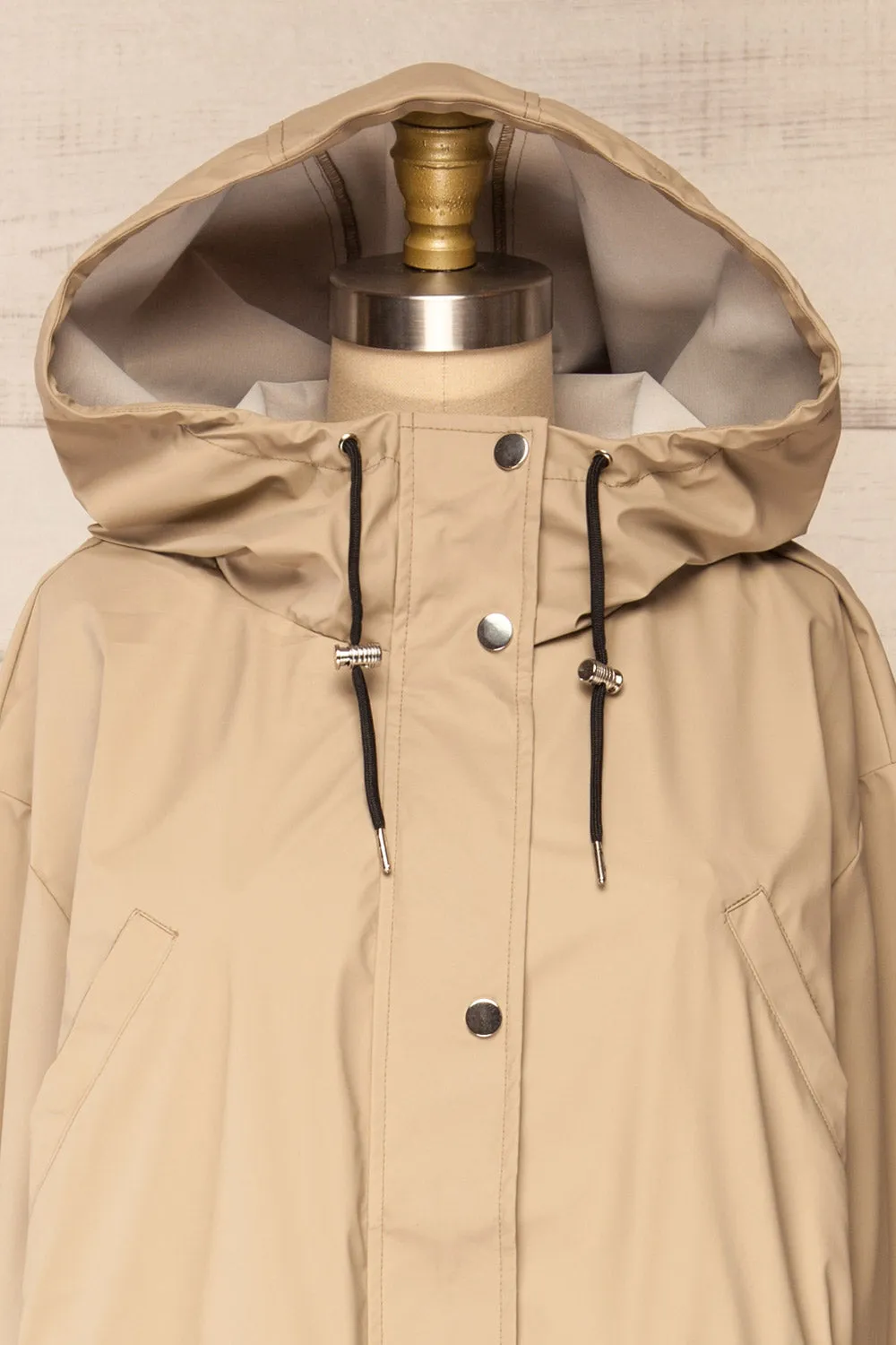 Tchekaline | Oversized Hooded Raincoat w/ Drawstring