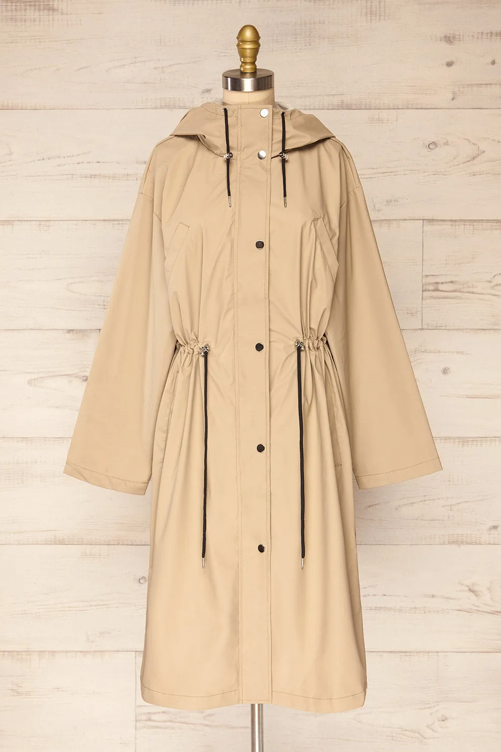 Tchekaline | Oversized Hooded Raincoat w/ Drawstring