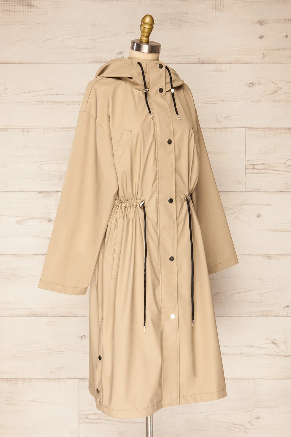 Tchekaline | Oversized Hooded Raincoat w/ Drawstring