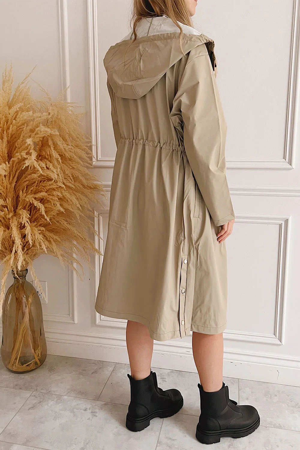 Tchekaline | Oversized Hooded Raincoat w/ Drawstring