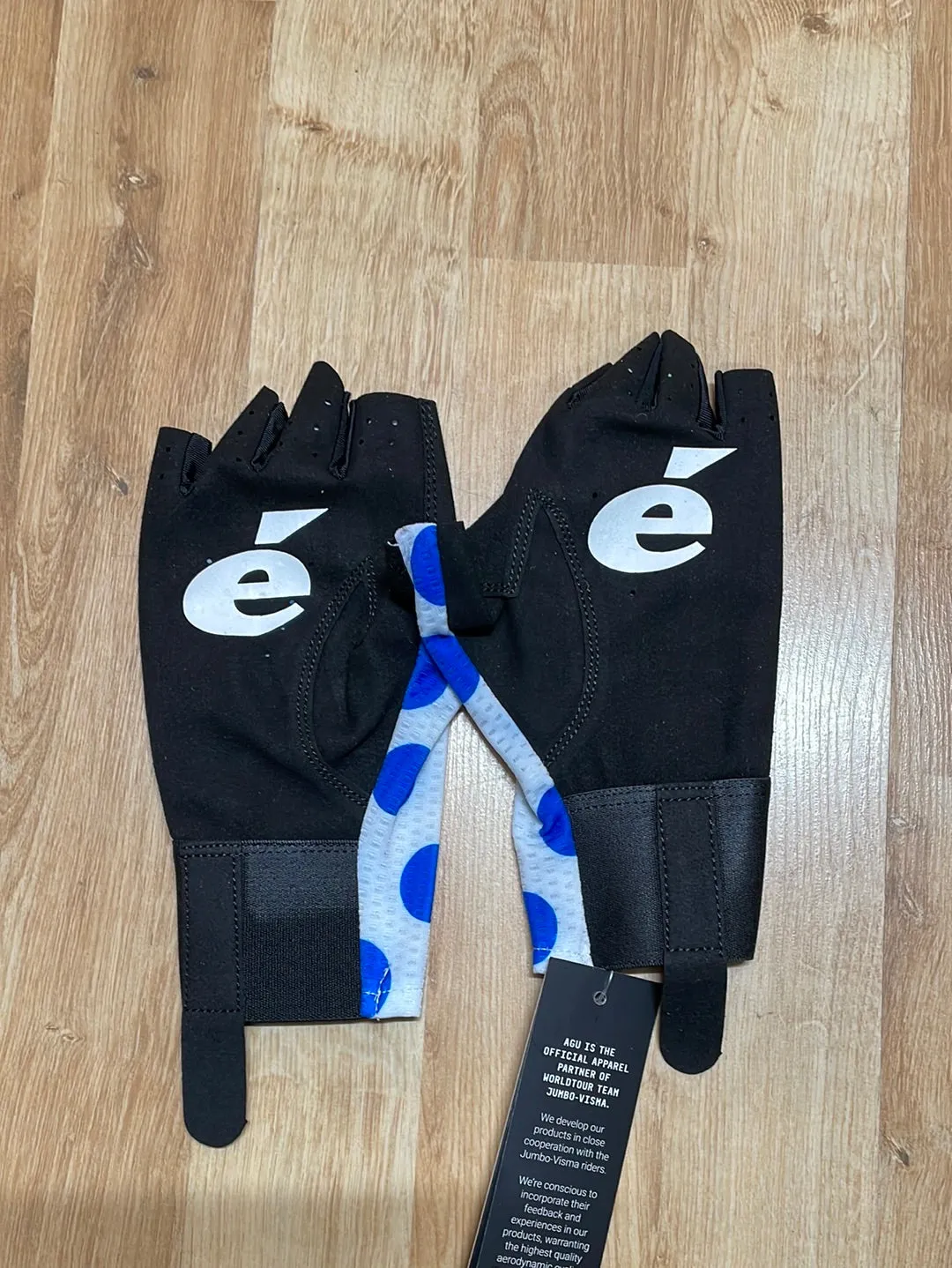 Team Jumbo Visma AGU Race Gloves Polka Blue