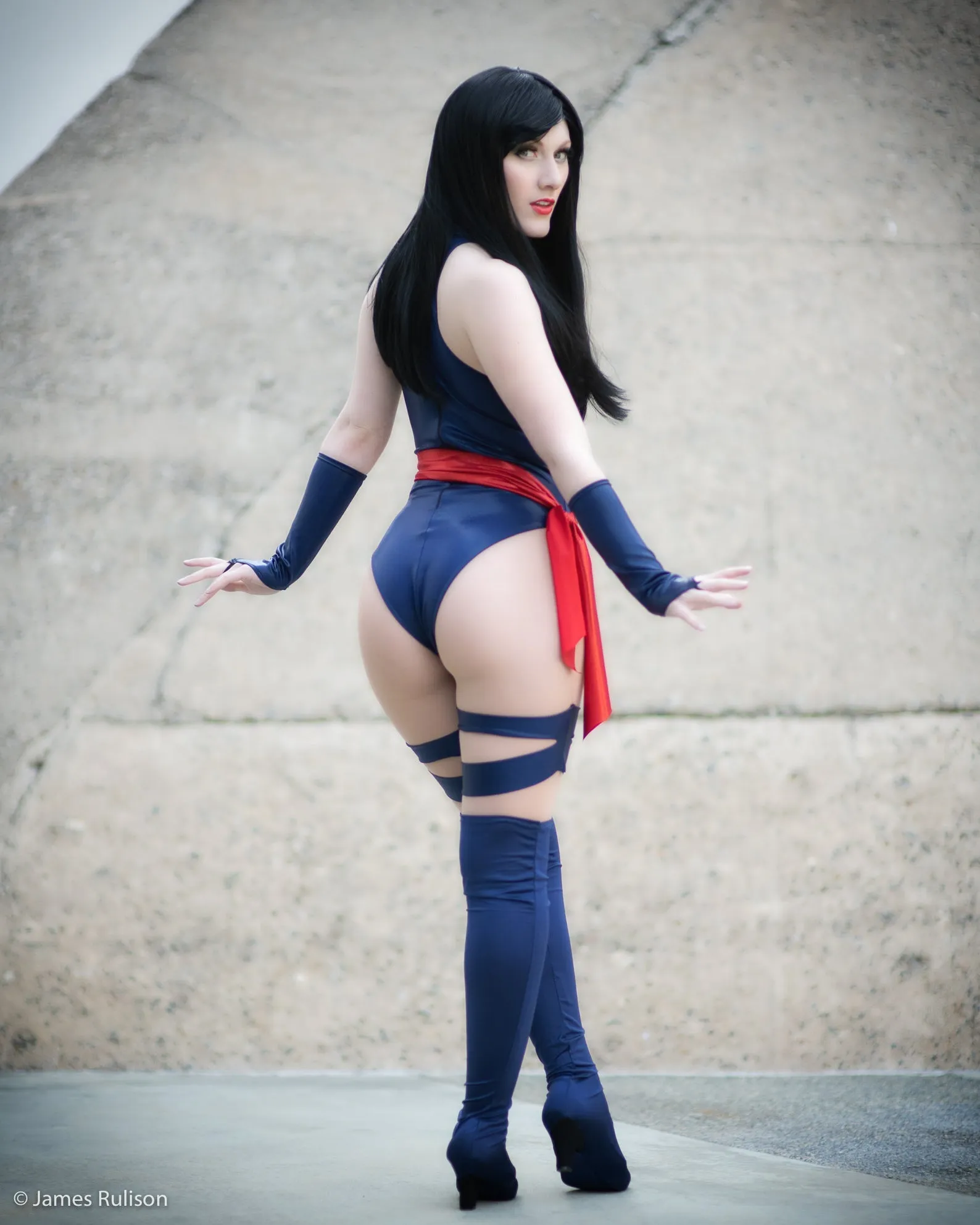 Telekinetic Assassin Costume Rioback Onepiece in Navy