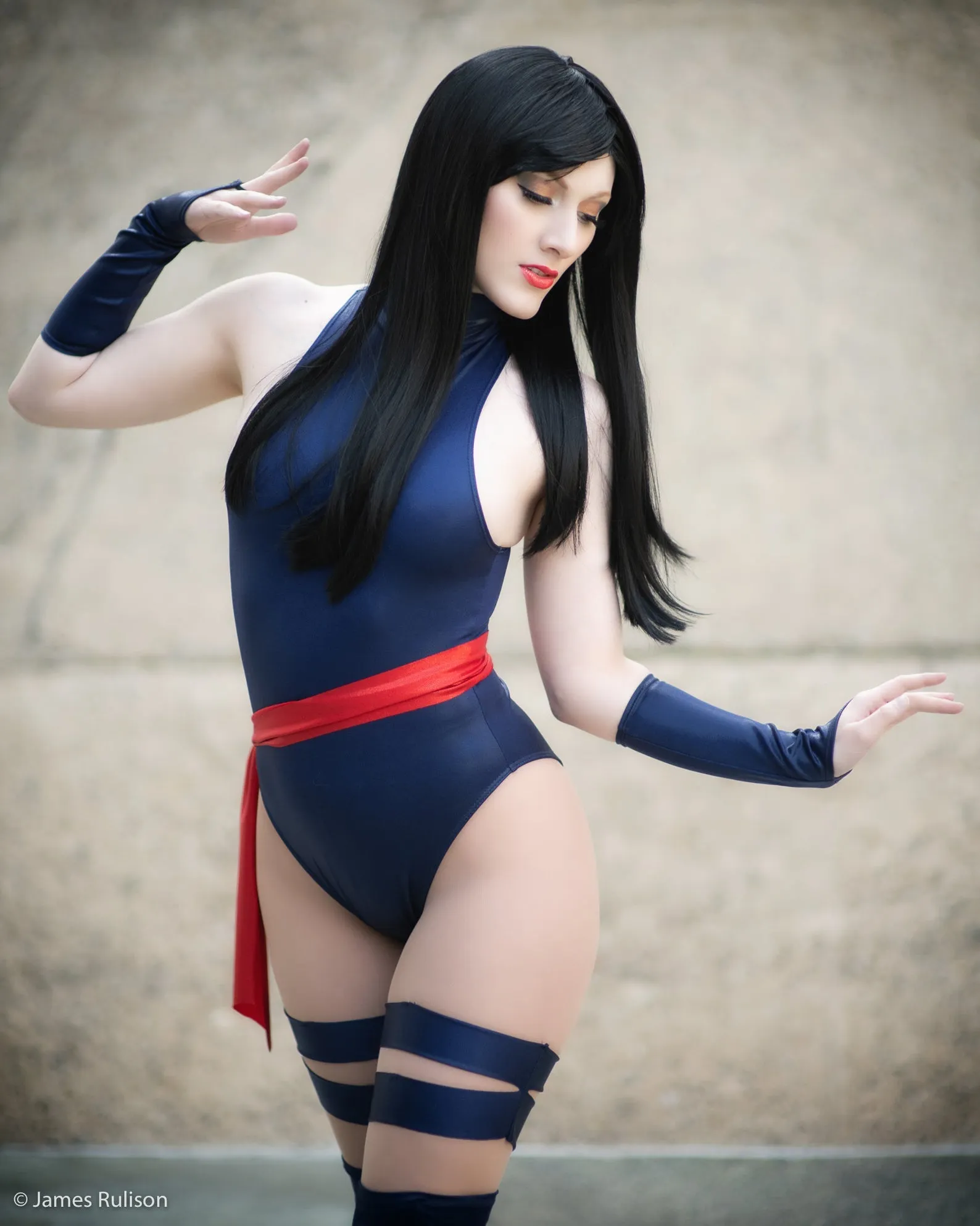 Telekinetic Assassin Costume Rioback Onepiece in Navy