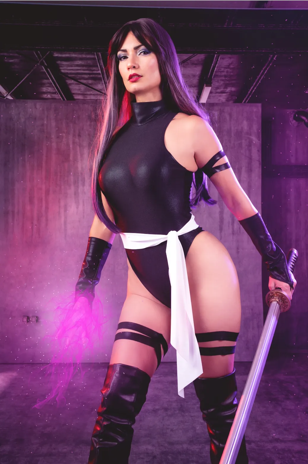 Telekinetic Assassin Costume Thongback Onepiece in Black