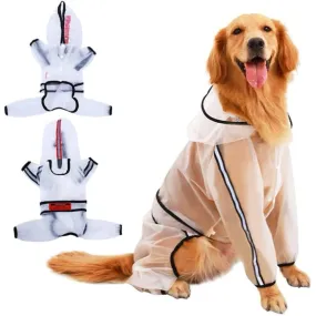 Transparent Dog Raincoat, Waterproof Hooded Dog