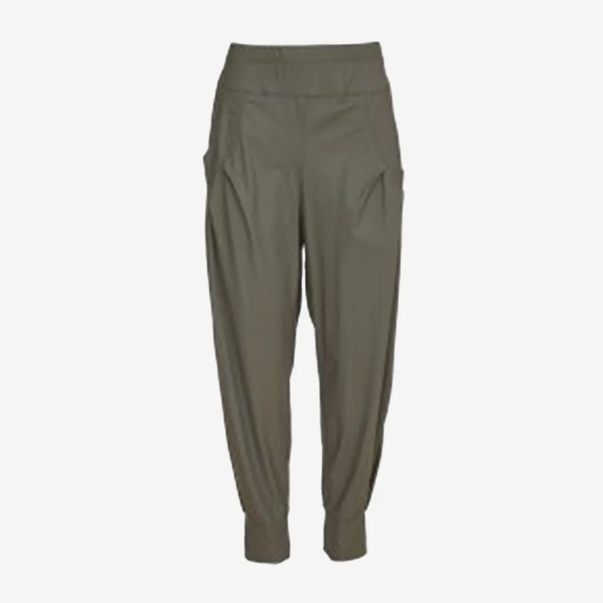 TRAVEL FABRIC TROUSERS WITH CUFF - Forest