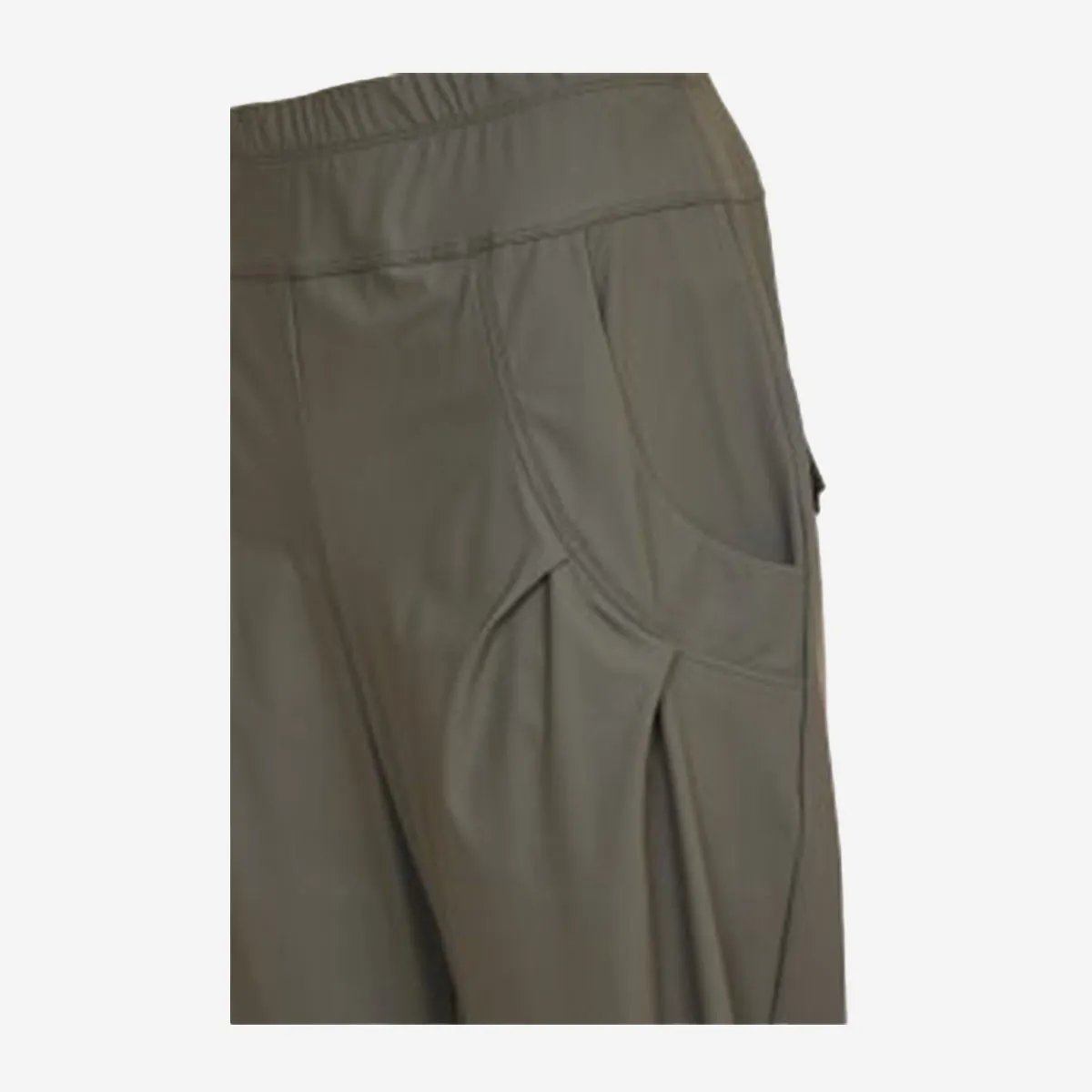 TRAVEL FABRIC TROUSERS WITH CUFF - Forest