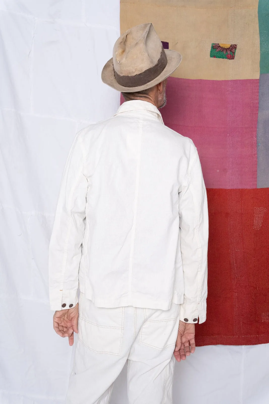 Universal Chore Jacket Hemp Cotton Sunfaded Off White