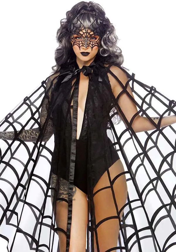 Velvet Spider Web Cape | COSTUME PONCHO