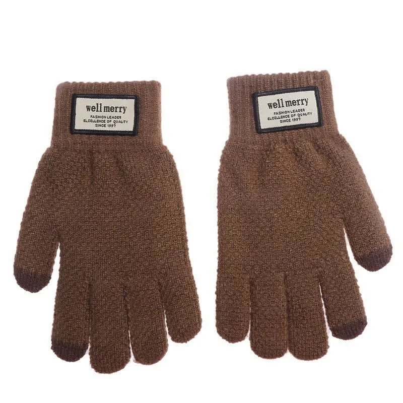 Warm Screentouch Knitting Wool Thickened Gloves