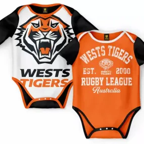 West Tigers Bodysuit 2pc Gift Pack