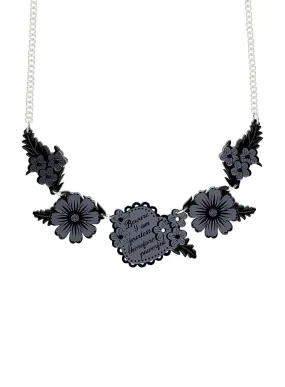 Whitby Jet Cameo Link Necklace