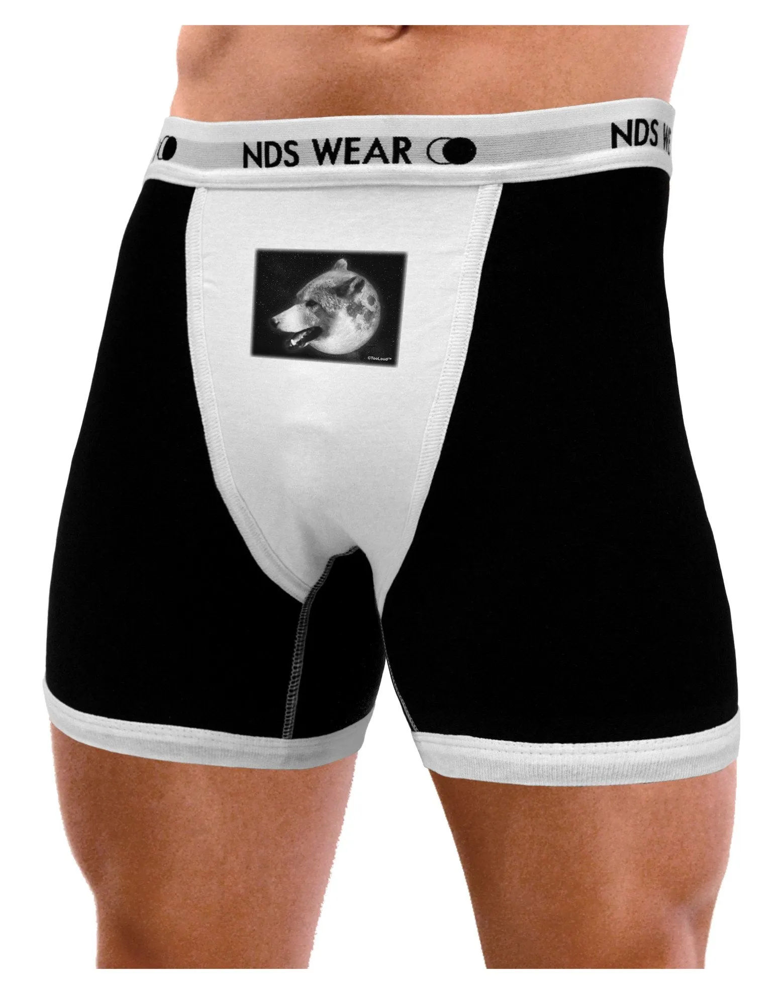 White Wolf Moon Mens Boxer Brief Underwear