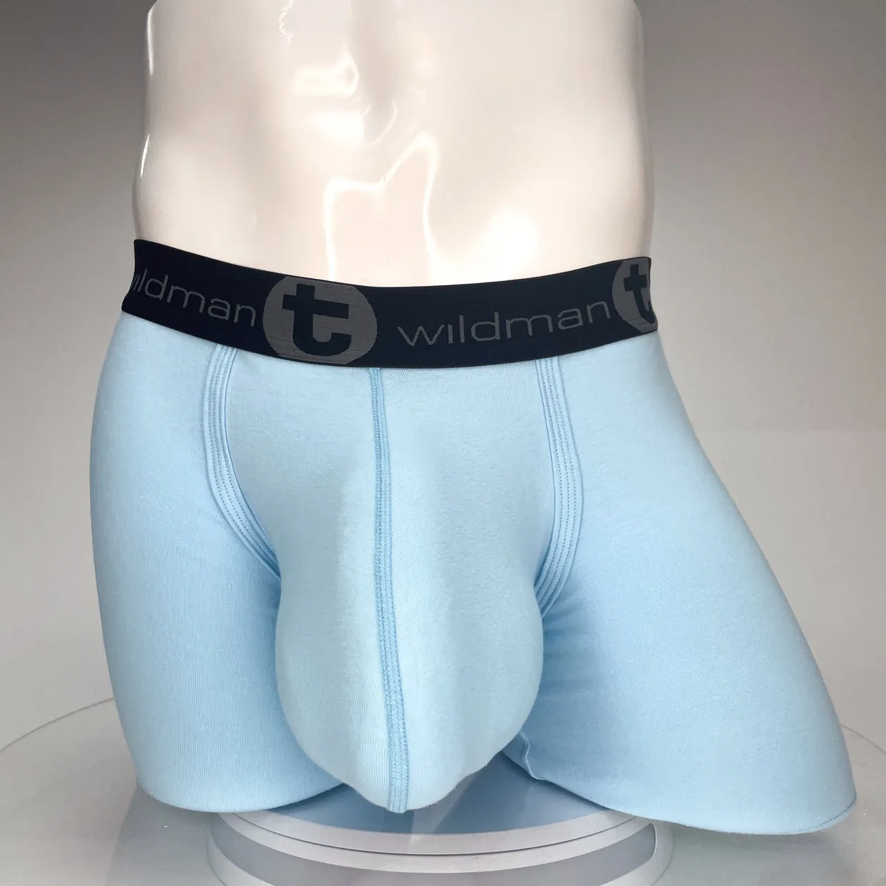 WildmanT Cotton Monster Cock 5" Inseam Boxer Brief Light Blue