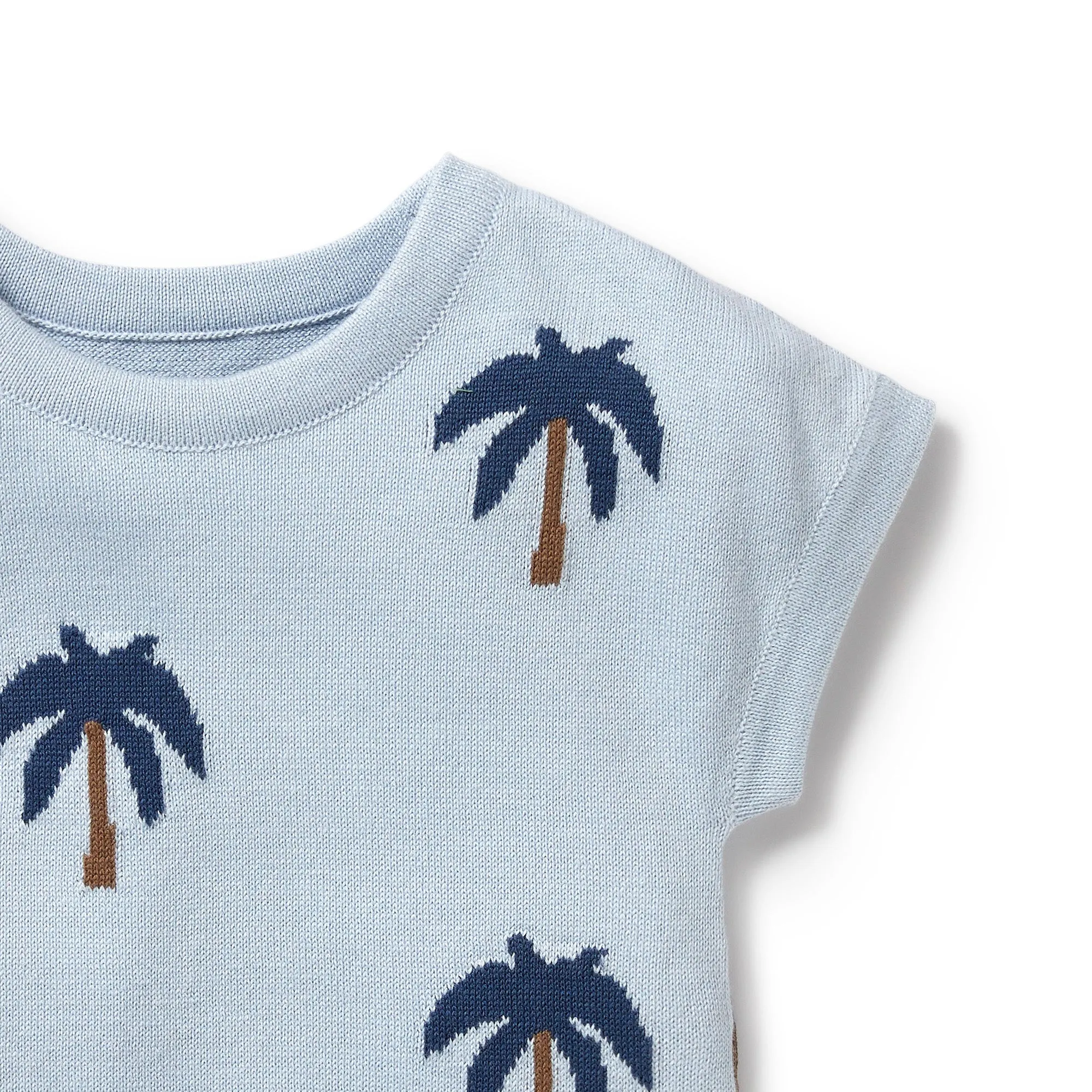 Wilson and Frenchy Organic Knitted Growsuit - Little Palm