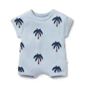 Wilson and Frenchy Organic Knitted Growsuit - Little Palm