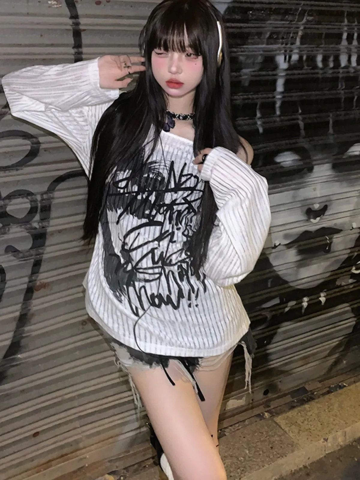 WLS Inner Layered Loose Sweater