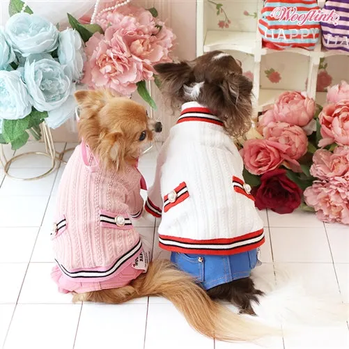 Wooflink Preppy Sweater in White