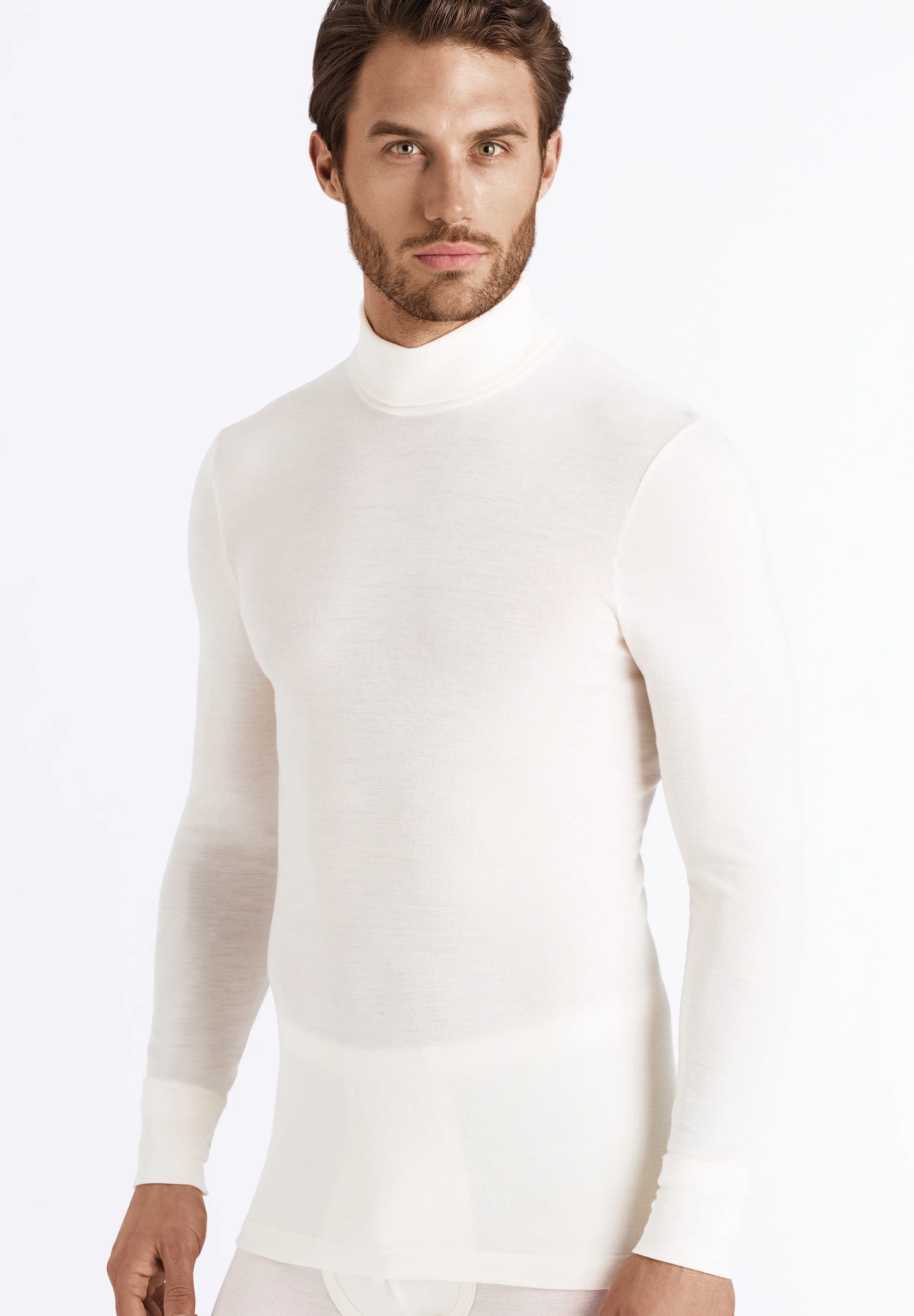 Woolen Silk M Wool and Silk Turtleneck | Cygne 73403-795