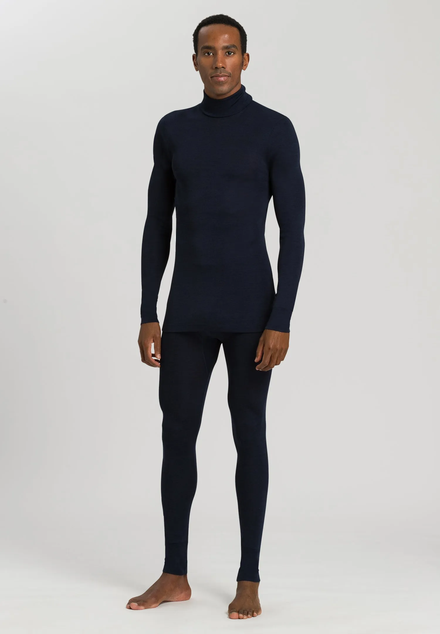 Woolen Silk M Wool and Silk Turtleneck | Deep Navy 73403-1610