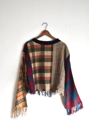 「Yoused」muffler fringe sweater size1